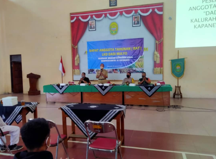 Lembaga Kemasyarakatan Desa (LKD) Dadi Mulyo menggelar Rapat Anggota Tahunan (RAT), Senin (3/1/2022