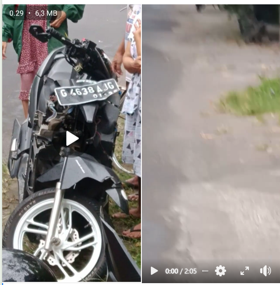 Kecelakaan di jalan Kembang Margosari Pengasih