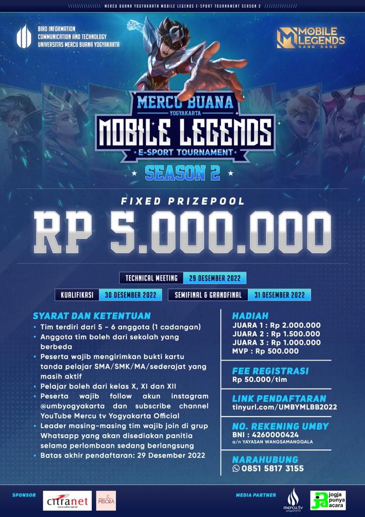 Poster lomba Mobile Legend 2022 UMBY