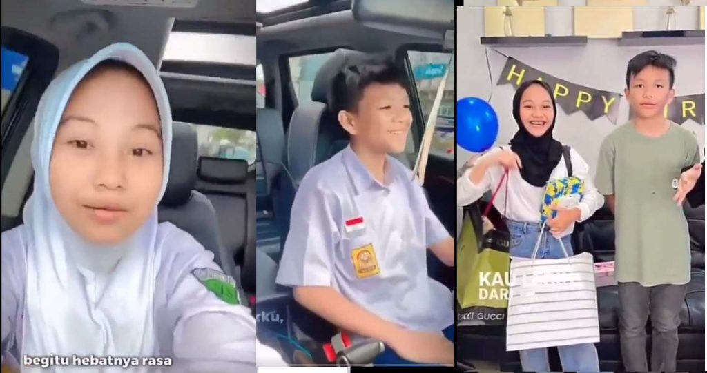 Virall Bocah SMP Berani Bawa Mobil Bareng Pacarnya