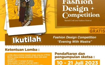 Hallo Sedulur Bantul! Ikuti Fashion Design Competition Evening With Wastra dan Menangkan Hadiah Jutaan Rupiah!