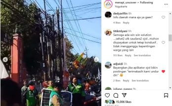 Aksi Demo Ojol di Jogja Menyoroti Isu Tarif Pengantaran