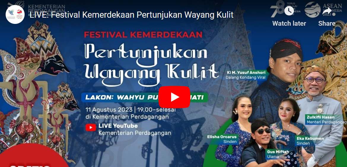 Festival Kemerdekaan Pertunjukan Wayang Kulit Wahyu Purbo Sejati Meriahkan Kementerian Perdagangan