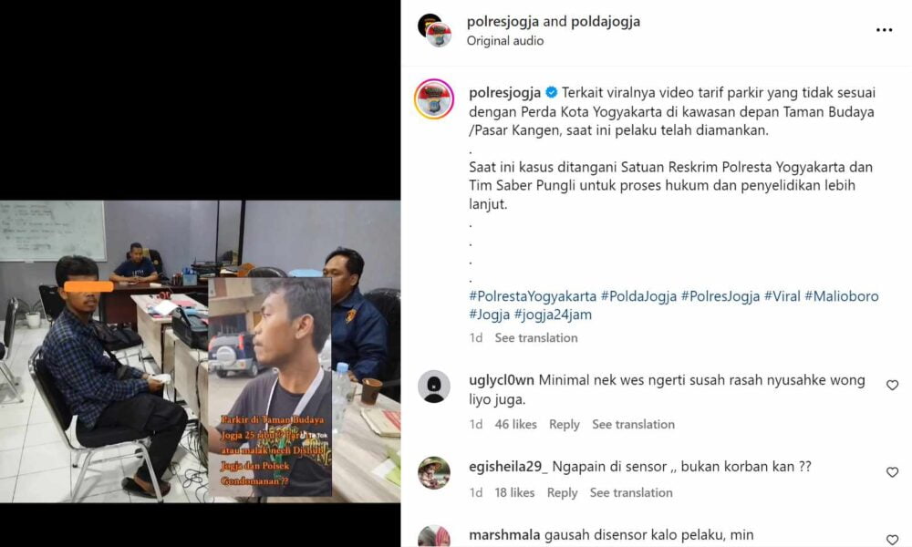 Polisi Amankan Juru Parkir Nuthuk di Pasar Kangen Jogja