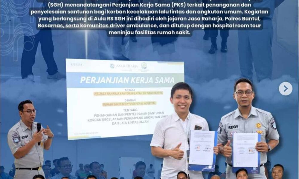 RS Sedayu General Hospital Jalin Kerjasama dengan Jasa Raharja, Kapolsek Sedayu Hadiri Penandatanganan