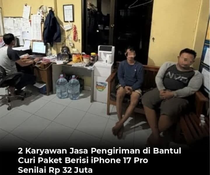 Kurir paket curi iphone 17 pro max harga 32juta