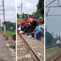 Kecelakaan KA Bangunkarta Libatkan Mobil dan Motor di Perlintasan Prambanan